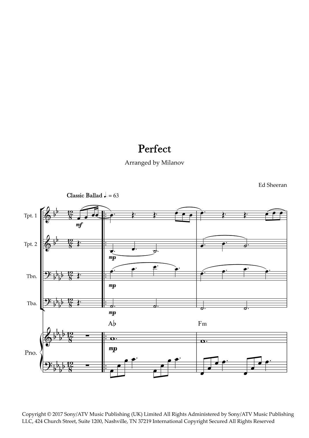 Perfect (arr. Milanov)