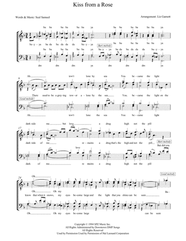 Kiss From A Rose (arr. Liz Garnett)