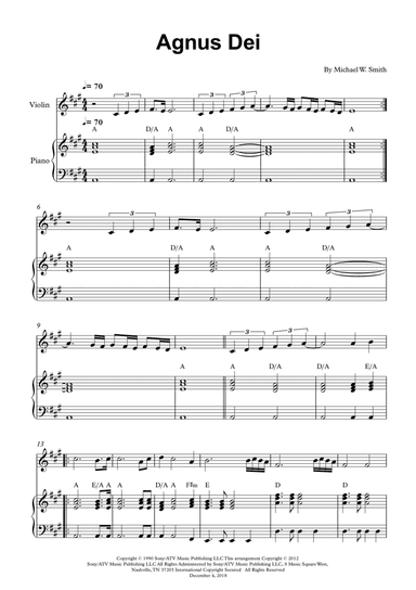 Agnus Dei (arr. Wesley S. SIlva)