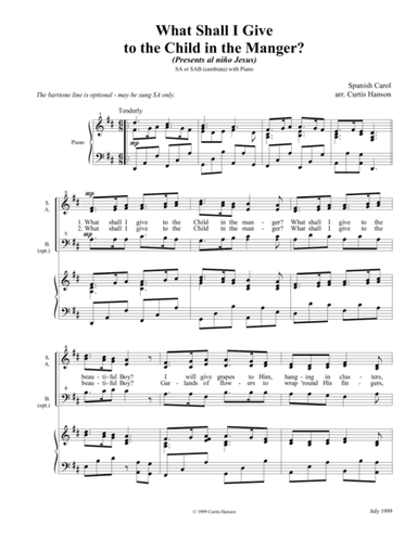 What Shall I Give to the Child in the Manger? (SAB) (arr. Curtis Hanson)