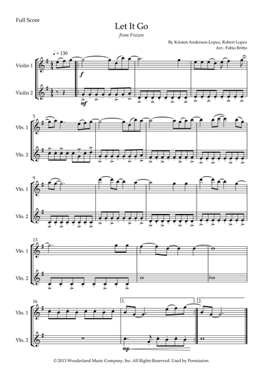 Let It Go (arr. Fabio Britto)