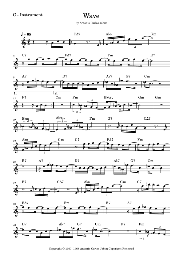 Wave (arr. Fabio Eduardo de Oliveira)