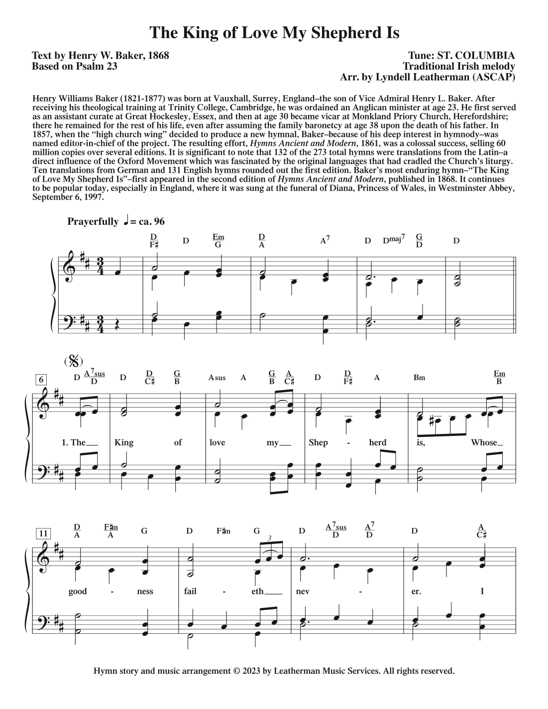 The King of Love My Shepherd Is (arr. Lyndell Leatherman)