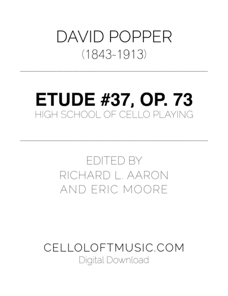 Popper (arr. Richard Aaron): Op. 73, Etude #37 (arr. Richard Aaron, Eric Moore)