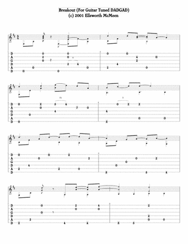 Breakout (For Fingerstyle Guitar Tuned DADGAD)