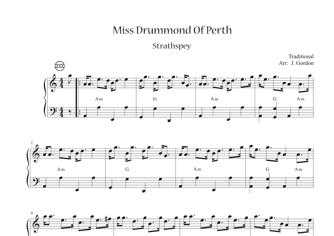 Miss Drummond Of Perth (arr. Julia Gordon)