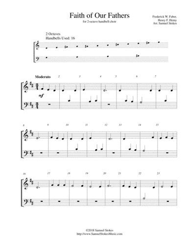 Faith of Our Fathers - for 2-octave handbell choir (arr. Samuel Stokes)