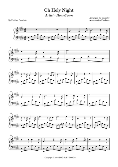 Oh Holy Night (arr. Annastasiya Pieskova)