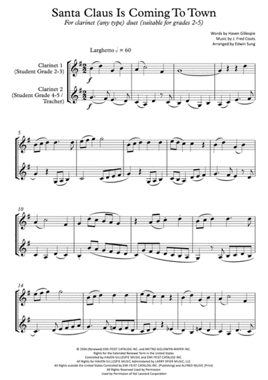 Santa Claus Is Comin' To Town (arr. Edwin Sung)