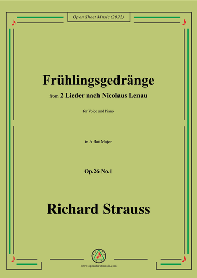 Richard Strauss-Frühlingsgedränge,in A flat Major (arr. OSM Press)