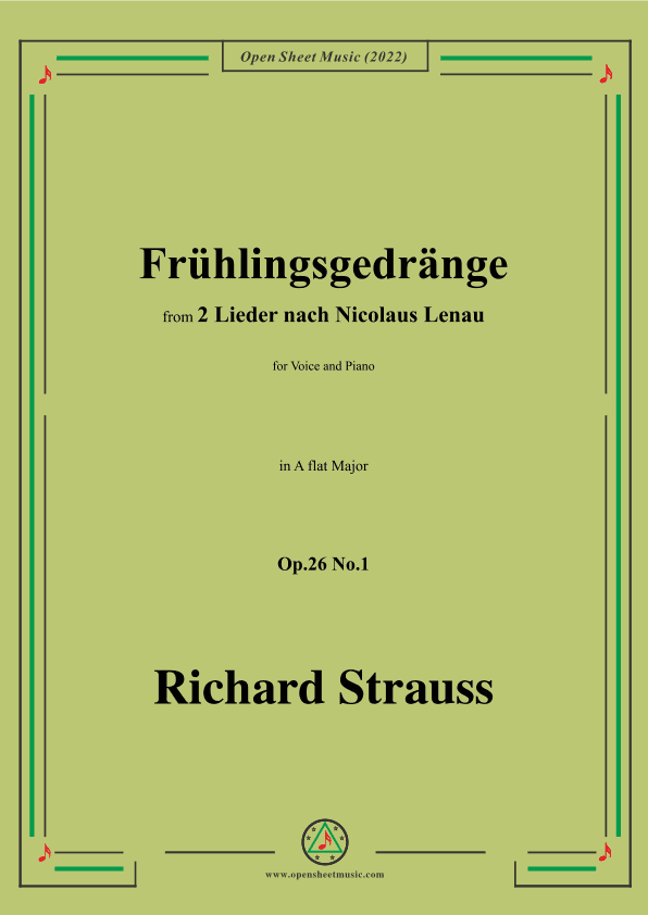 Richard Strauss-Frühlingsgedränge,in A flat Major (arr. OSM Press)