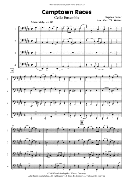 Camptown Races (arr. Gert Th. Walter)
