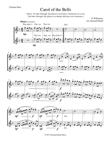 Carol of the Bells (arr. Kenneth Baird)