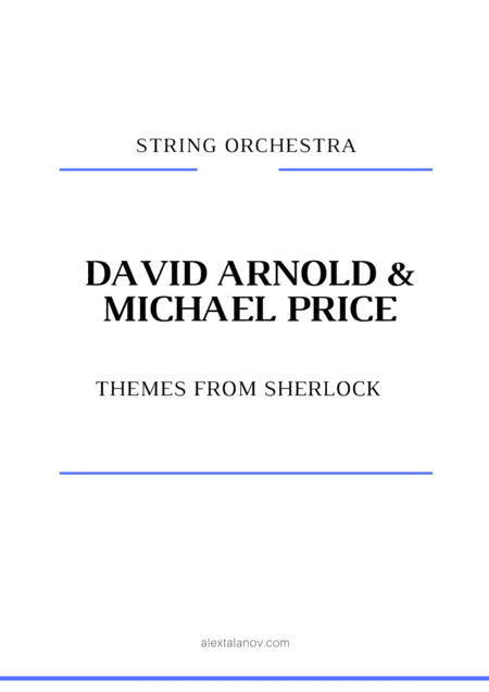 Themes From Sherlock (main Theme/watson's Theme) (arr. Alex Talanov)