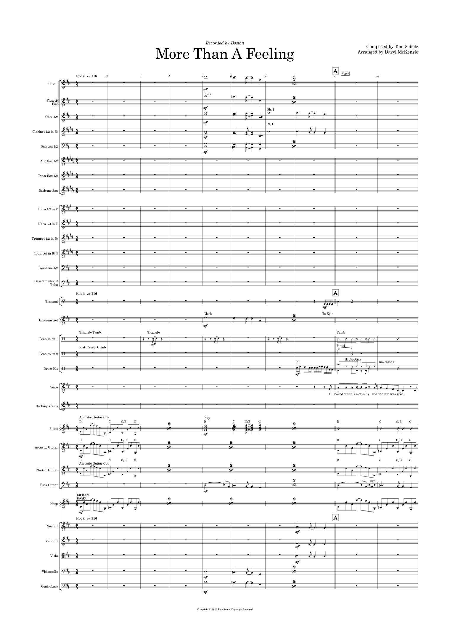 More Than A Feeling (arr. Daryl McKenzie)