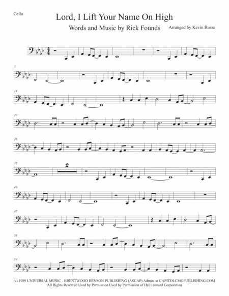 Lord, I Lift Your Name On High (arr. Kevin Busse)
