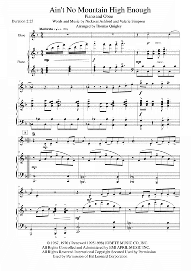 Ain't No Mountain High Enough (arr. Thomas Quigley)