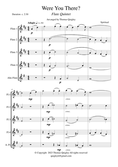 Were You There? (arr. Thomas Quigley)