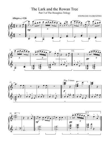 The Lark and the Rowan Tree (The Hourglass Trilogy: Part 3) - Piano Solo