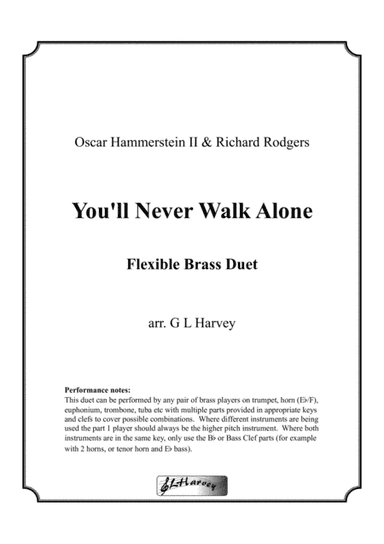 You'll Never Walk Alone (arr. G L Harvey)