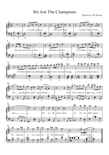 We Are The Champions (arr. Tim TK Murray)