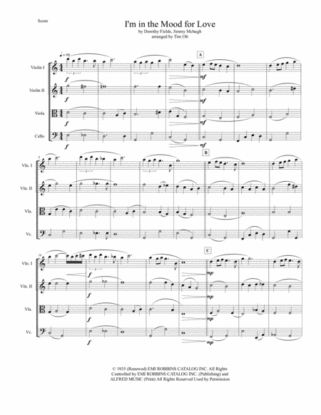I'm In The Mood For Love (arr. Tim Olt)