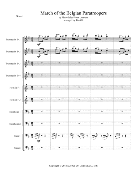 Belgian Paratroopers (arr. Tim Olt)