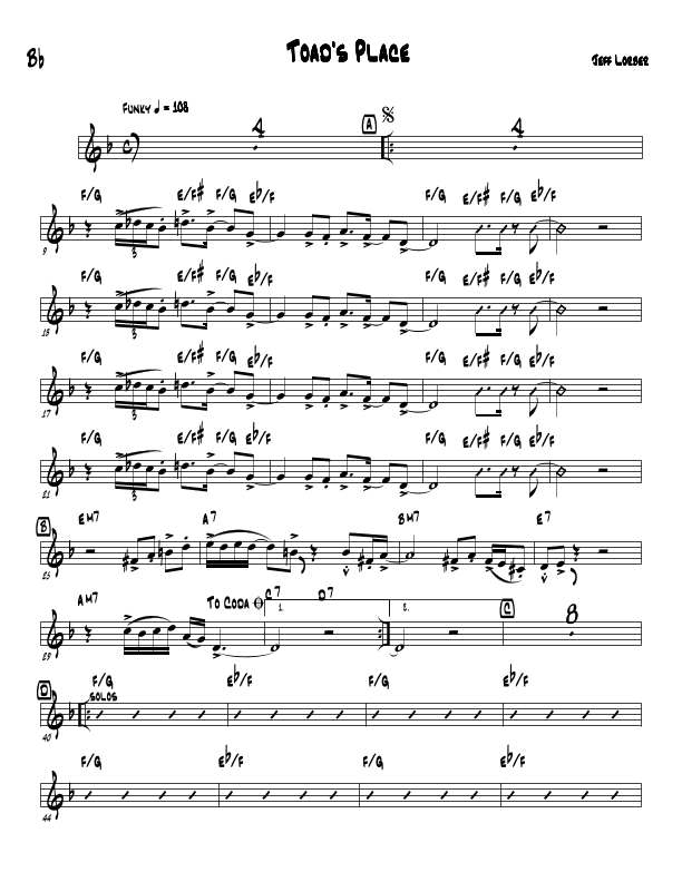 Toad's Place (arr. Brass Dragons)