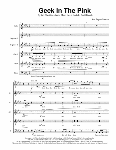 Geek In The Pink (arr. Bryan Sharpe)