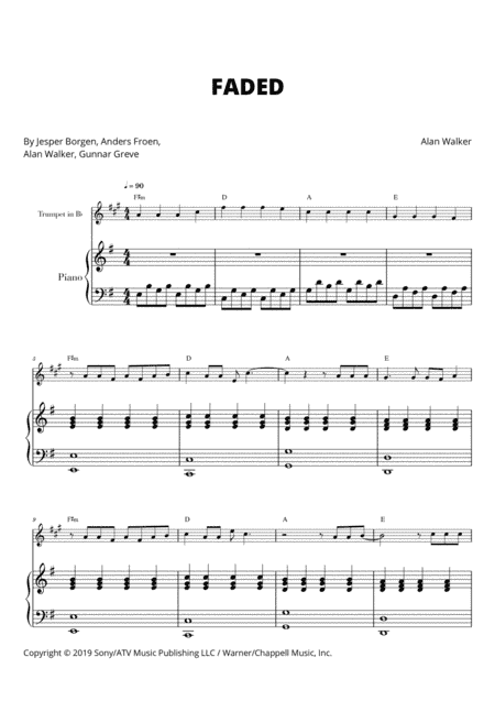 Faded (arr. Cadenza Editions)