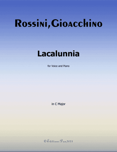 La calunnia,by Rossini,in C Major (arr. Editions Dao)
