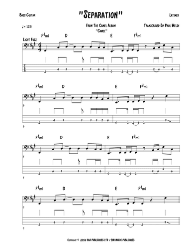 Separation (arr. Accubass)
