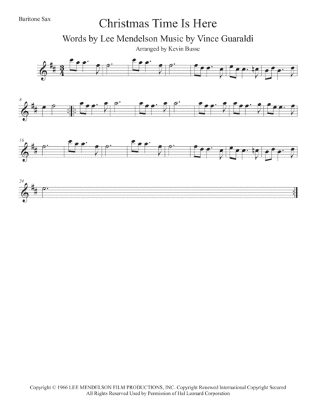 Christmas Time Is Here (arr. Kevin Busse)