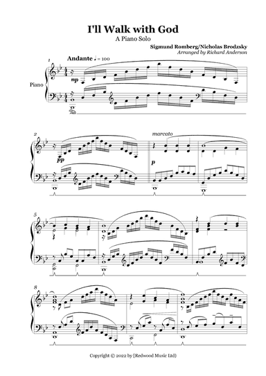 I'll Walk With God (arr. Richard Anderson)