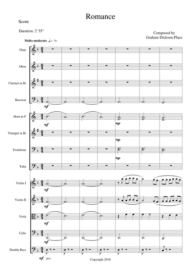 Romance - Original composition by Graham Dickson-Place for Full Orchestra