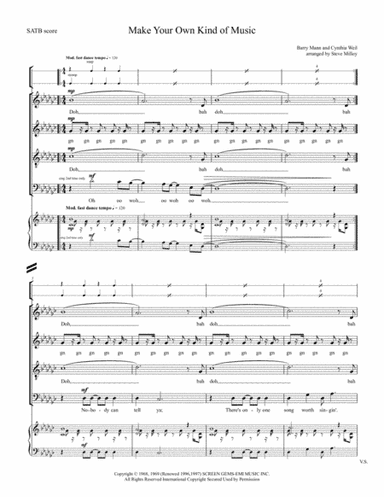 Make Your Own Kind Of Music (arr. Steve Milloy)