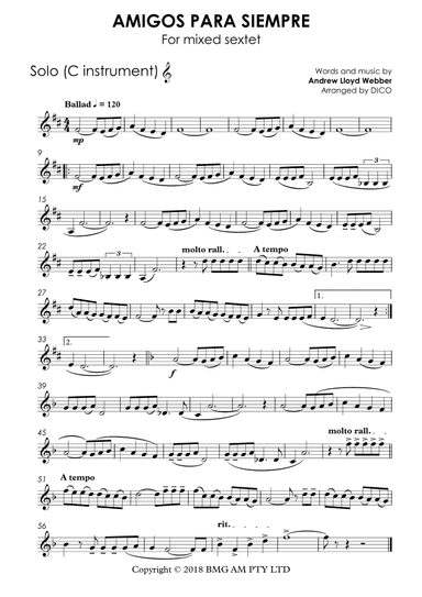 Amigos Para Siempre (arr. Dico)