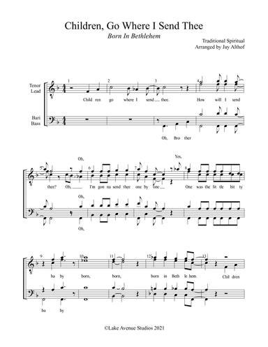 Children, Go Where I Send Thee (Born In Bethlehem) (arr. Jay Althof)