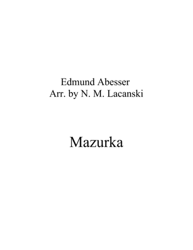 Mazurka (arr. Nick Lacanski)