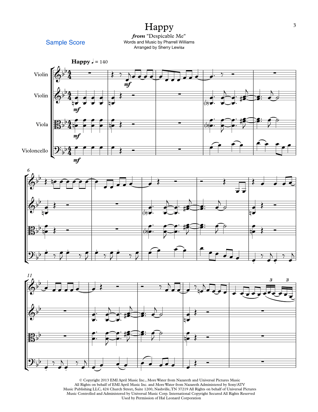 Happy (arr. Sherry Lewis Publishing)