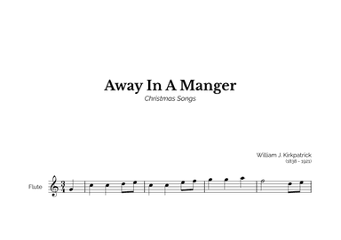 Away In A Manger for Easy Flute Solo (arr. Marcos Soares)
