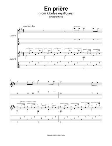 En prière (arr. Mark Phillips)