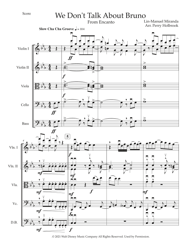 We Don't Talk About Bruno (arr. Perry Holbrook)