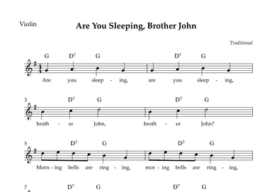 Are You Sleeping, Brother John (Easy) (arr. Wesley S. SIlva)