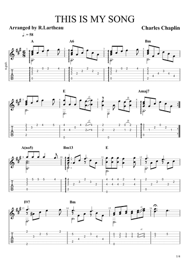 This Is My Song (arr. Roger Lartheau)