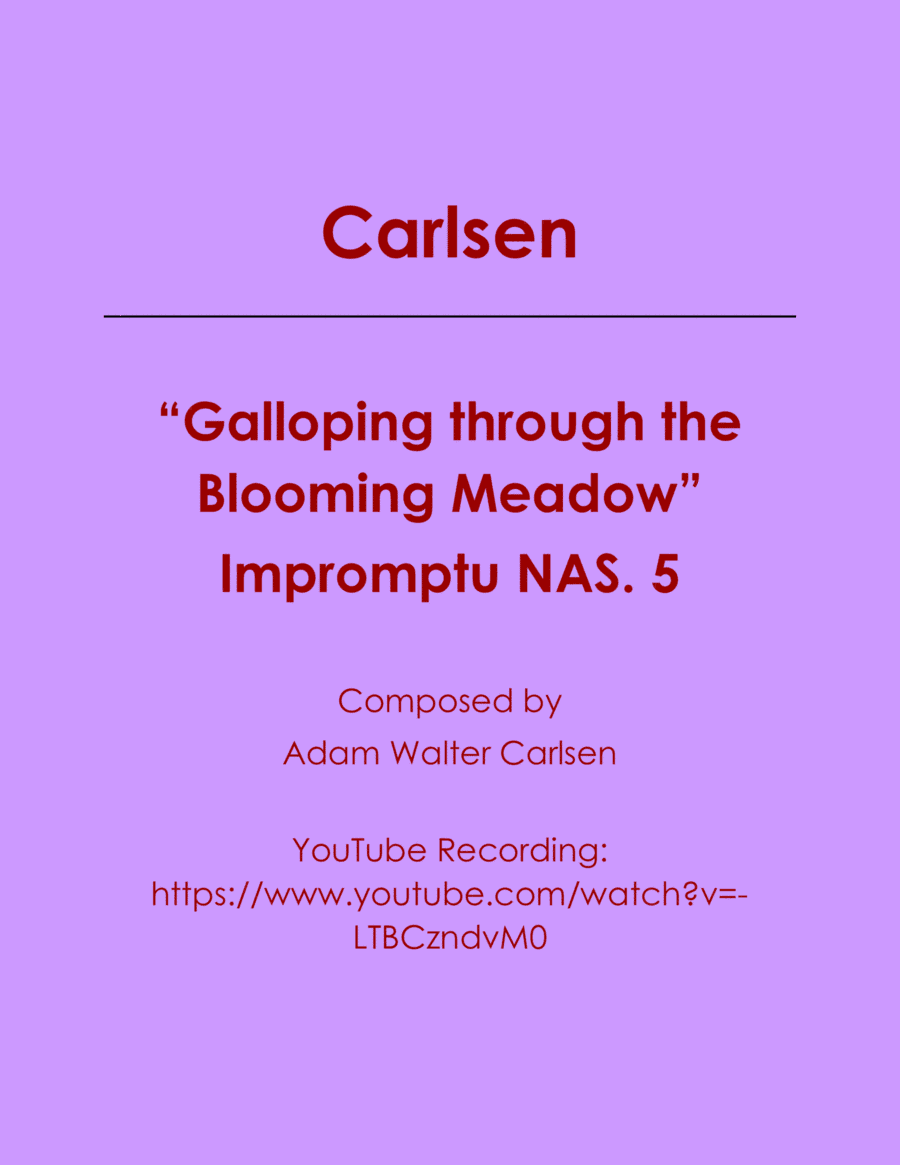 Galloping through the Blooming Meadow Impromptu NAS 5