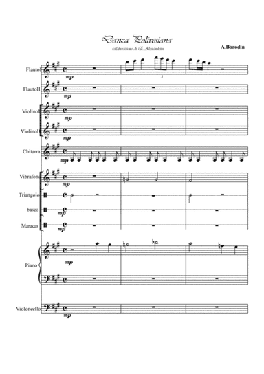 Polivesian dance. Andantino for small orchestra (arr. Ester Alessandrini)