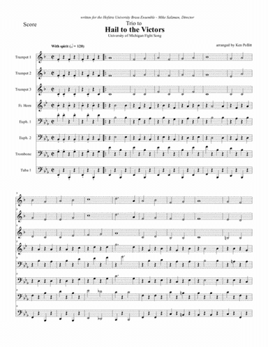 Hail To The Victors Trio for Brass