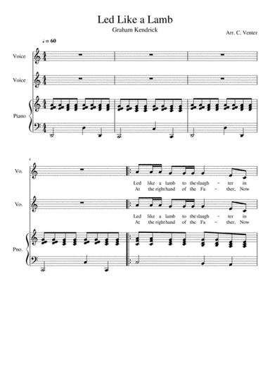 Led like a lamb (arr. Caroline Venter)
