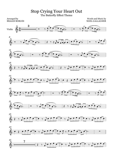 Stop Crying Your Heart Out (arr. Braian Borges)
